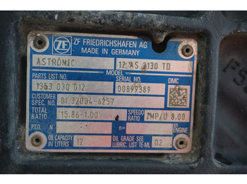 Caja de cambios para Camión 12AS2130DD TGX 81.32004-6257 ZF1353.030.012: foto 5