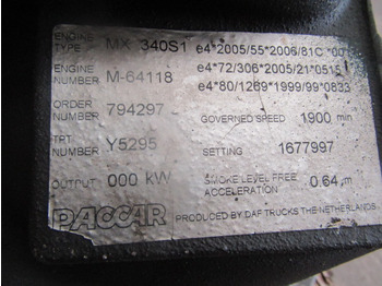 Dirección para Camión DAF XF 105 460 (MX340SI) POWER STEERING PUMP P/NO 1687826: foto 3