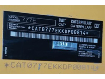 Dúmper rígido CAT 777E: foto 4