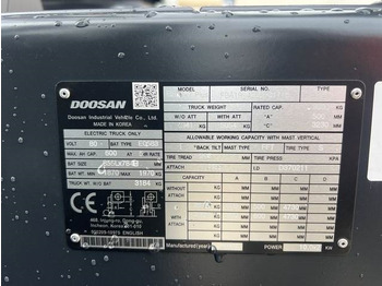 Carretilla elevadora eléctrica nuevo Doosan B30X-7 PLUS: foto 5