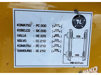 Implemento para Maquinaria de construcción nuevo Nowa łyżka TL 107cm do koparki Miller fi 80: foto 5