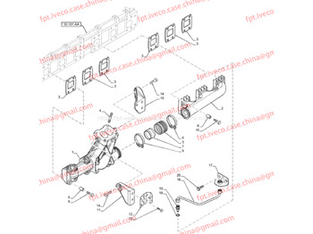 Junta de motor FPT IVECO CASE Cursor9 Euro 6 F2CFE612 A/B/DEuro 6 F2CFE612 A/B/D F2CFE614A*B041/F2CGE614F*V004 5802431166 Exhaust Mainfold Gasket504154202 98495010: foto 3
