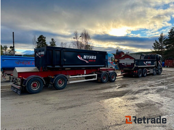 Camión volquete, Remolque multilift/ Portacontenedores de cadenas Kassettbilsekipage Scania R730 8X4: foto 3