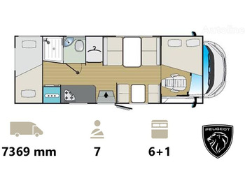 Autocaravana capuchina nuevo XGO Dynamic 39G, Peugeot Boxer 140HP, 7 seats, (model 2024): foto 2