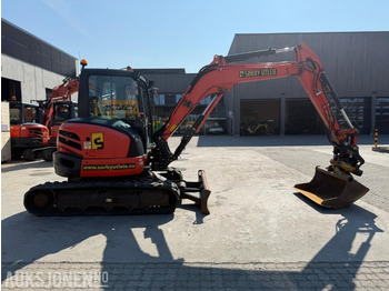 Excavadora 2018 Kubota U55-4 BELTEGRAVER ENGCON TILTROTATOR 2 SKUFFER SERVICEHISTORIKK SENTRALSMØRING: foto 4