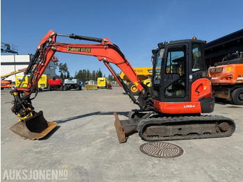 Excavadora 2018 Kubota U55-4 BELTEGRAVER ENGCON TILTROTATOR 2 SKUFFER SERVICEHISTORIKK SENTRALSMØRING: foto 3