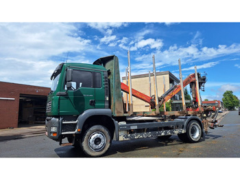 Camión forestal, Camión grúa MAN TGA 18.480 Holz LKW: foto 3