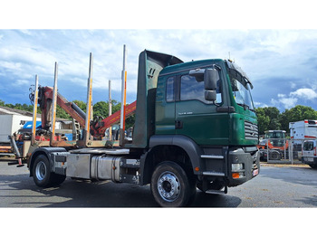 Camión forestal, Camión grúa MAN TGA 18.480 Holz LKW: foto 2
