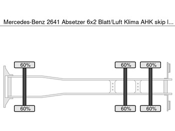 Camión portacontenedor de cadenas Mercedes-Benz 2641 Absetzer 6x2 Blatt/Luft Klima AHK: foto 5