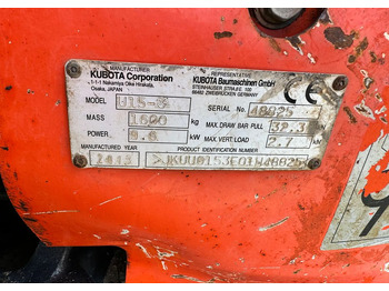Excavadora de cadenas Kubota U15-3: foto 5