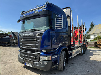 Camión forestal, Camión grúa para transporte de madera SCANIA R730: foto 4