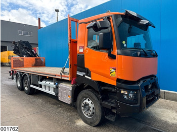 Camión caja abierta, Camión grúa Renault C 380 6X4, EURO 6, HIAB, Remote, Steel suspension: foto 3