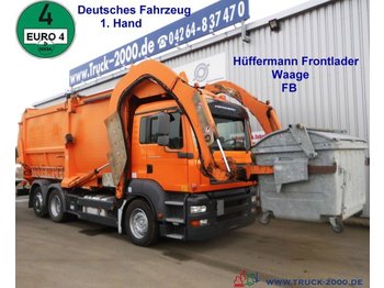 Camión de basura para transporte de basura MAN TGA 26.320 Hüffermann Frontlader mit Waage*31m³*: foto 1