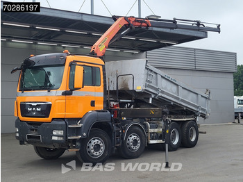 Camión volquete, Camión grúa MAN TGS 35.400 8X4 Palfinger PK16001 K Kran Crane Retarder Big-Axle 2-Way tipper Euro 6: foto 3