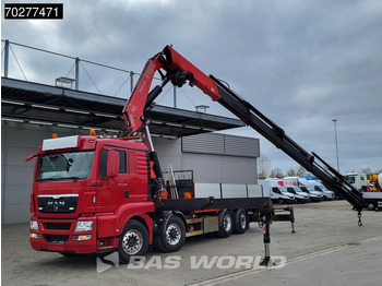 Camión caja abierta, Camión grúa MAN TGS 35.480 8X4 Fassi F800BXP.28 Kran Crane Hydrodrive Lift-Lenkachse Euro 4: foto 3