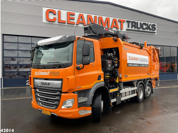 Camión de basura DAF FAN CF 340 Hiab 23 ton/meter laadkraan Welvaarts weighing system: foto 2