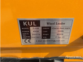 Cargadora de ruedas 2025 KUL ZL936 (Unused) Wheel Loader: foto 2