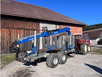 Remolque forestal Binderberger RW14 mit Penz BP 8000L Kran: foto 2