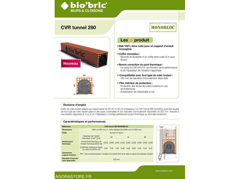 Herramienta/ Equipo nuevo Lot de 12 coffres caisson de volet roulant tunnel préfabriqué BIO'BRIC: foto 4