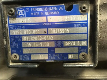 Caja de cambios y piezas para Camión MAN Versnellingsbak 12AS2130 TD: foto 5 Caja de cambios y piezas para Camión MAN Versnellingsbak 12AS2130 TD: foto 5