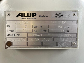 Compresor de aire Alup 2.2 kW 240 L / min 10 Bar Elektrische Zuigercompressor op ketel: foto 5