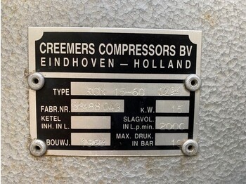 Compresor de aire Creemers RCN 15-60 15 kW 2000 L / min 10 Bar Elektrische Schroefcompressor: foto 4