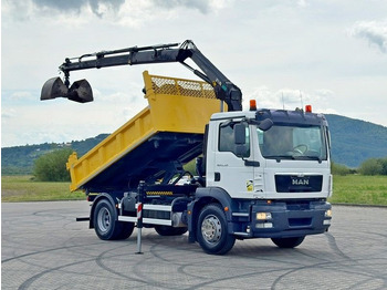 Camión volquete, Camión grúa MAN TGM 18.340* KIPPER 4,05m*HIAB 111 B-2 HIDUO/FUNK: foto 2