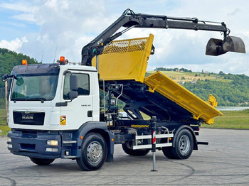 Camión volquete, Camión grúa MAN TGM 18.340* KIPPER 4,05m*HIAB 111 B-2 HIDUO/FUNK: foto 3