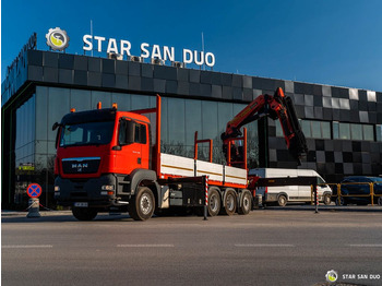 Camión grúa, Camión caja abierta MAN TGS 35.400 PALFINGER PK 44002 WINCH TRIDEM KRAN: foto 5