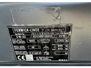 Carretilla elevadora eléctrica Linde E16-02: foto 4