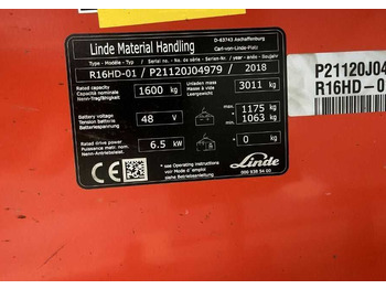 Retráctil Linde R16HD-01: foto 4