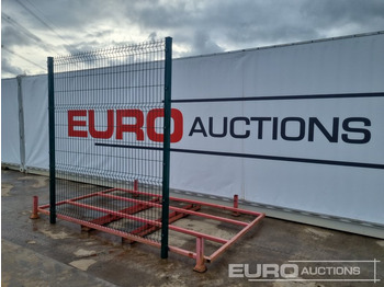 Equipo de construcción Unused Galvanised & Powder Coated Heavy Duty (5mm) Wire Mesh Fencing, 25 x H2.4m x W2.2m Panels, 26 x 60mm x 60mm x3m Posts, with Fittings (Green): foto 3