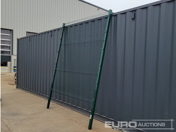 Equipo de construcción Unused Galvanised & Powder Coated Heavy Duty (5mm) Wire Mesh Fencing, 25 x H2.4m x W2.2m Panels, 26 x 60mm x 60mm x3m Posts, with Fittings (Green): foto 5
