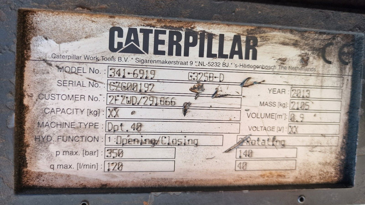 Caterpillar Sortiergreifer 325 B D Model 341-691 - Pinza de manipulación: foto 4 Caterpillar Sortiergreifer 325 B D Model 341-691 - Pinza de manipulación: foto 4