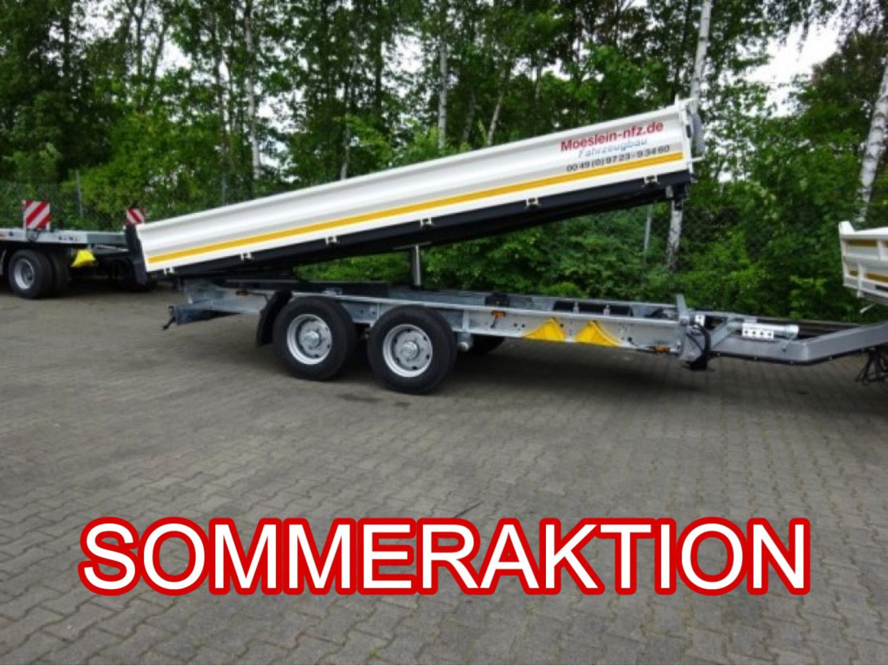 Möslein TTD11 weiß neuer Tandem 3- Seitenkipper Tieflader-- Neufahrzeug -- - Remolque volquete: foto 1 Möslein TTD11 weiß neuer Tandem 3- Seitenkipper Tieflader-- Neufahrzeug -- - Remolque volquete: foto 1