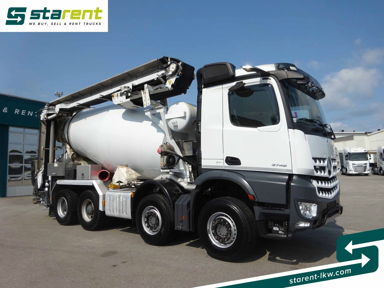 Mercedes-Benz Arocs 3748 8x4 Liebherr Betonmischer + Förderb. - Camión hormigonera: foto 3 Mercedes-Benz Arocs 3748 8x4 Liebherr Betonmischer + Förderb. - Camión hormigonera: foto 3