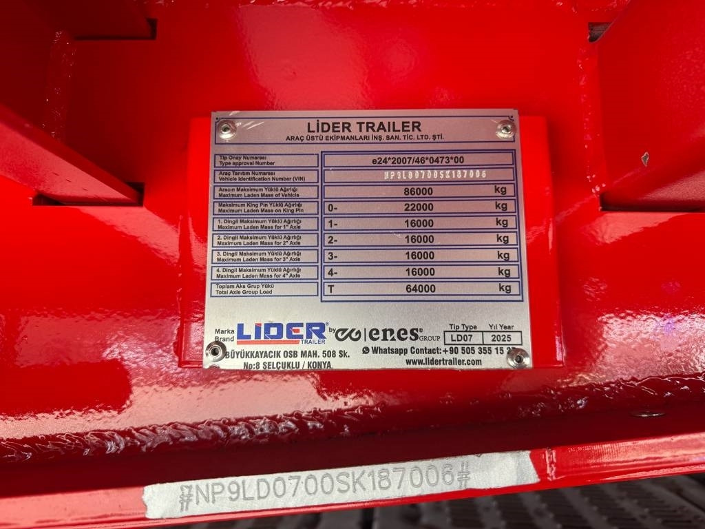 Semirremolque góndola rebajadas nuevo Lider LD07 Low Bed 4 Axle Full Spring 86 Ton Load: foto 10