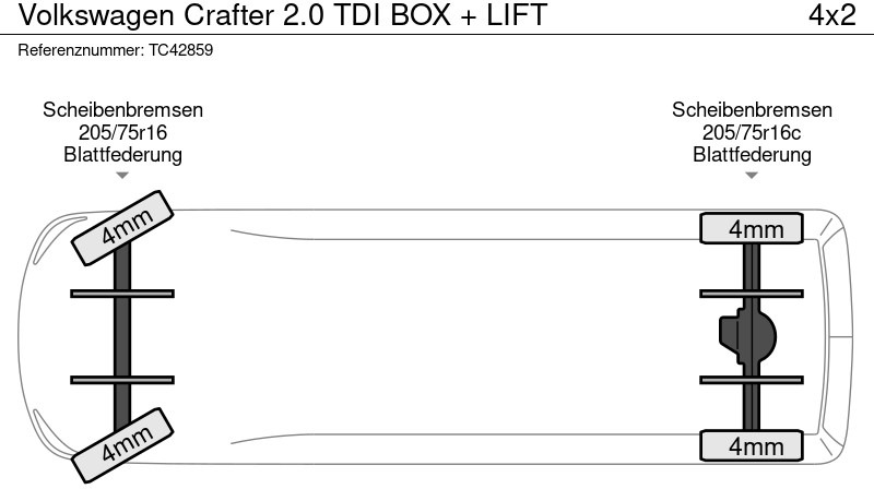 Volkswagen Crafter 2.0 TDI BOX + LIFT - Furgoneta caja cerrada: foto 4 Volkswagen Crafter 2.0 TDI BOX + LIFT - Furgoneta caja cerrada: foto 4