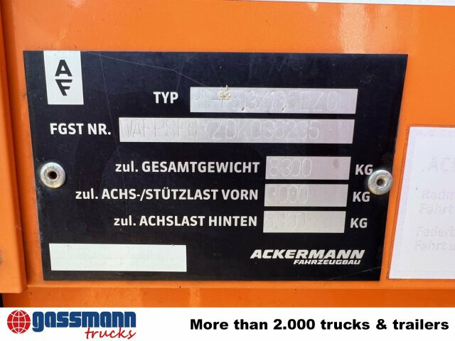 Ackermann PS-F 5.3/13.5 EZG SPS, Edscha-Verdeck, Lenkachse - Semirremolque plataforma/ Caja abierta: foto 5 Ackermann PS-F 5.3/13.5 EZG SPS, Edscha-Verdeck, Lenkachse - Semirremolque plataforma/ Caja abierta: foto 5