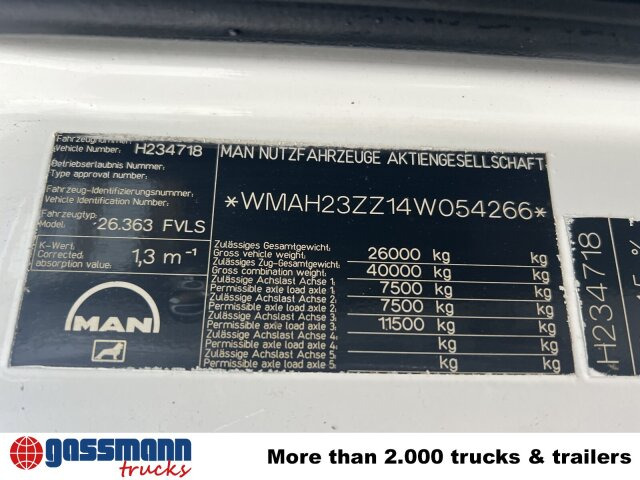 Camión portacontenedor de cadenas MAN TGA 26.360 6X2/4 BL, Vorlauf Lenk-Liftachse: foto 14
