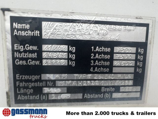 Camión portacontenedor de cadenas MAN TGA 26.360 6X2/4 BL, Vorlauf Lenk-Liftachse: foto 15