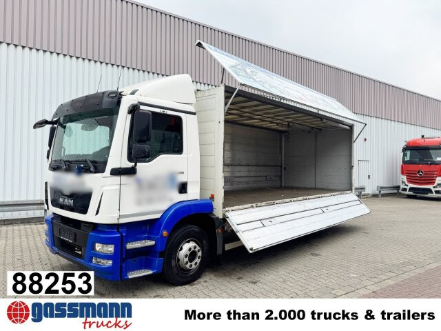 MAN TGM 15.250 4x2 LL, Getränkekoffer, Navi - Camión caja cerrada: foto 1 MAN TGM 15.250 4x2 LL, Getränkekoffer, Navi - Camión caja cerrada: foto 1