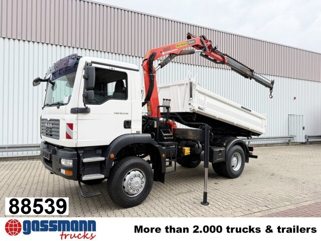 MAN TGM 18.240 4x4 BB mit Kran Palfinger PK9501 - Camión volquete, Camión grúa: foto 1 MAN TGM 18.240 4x4 BB mit Kran Palfinger PK9501 - Camión volquete, Camión grúa: foto 1