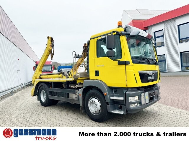Camión portacontenedor de cadenas MAN TGM 18.290 4x2 BL, Meiller Teleabsetzkipper,: foto 10