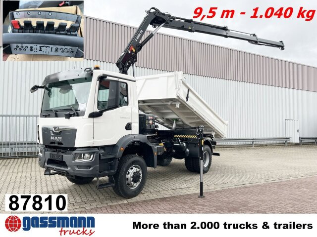 MAN TGM 18.320 4x4 BB CH mit Kran Hiab X-Hiduo - Camión volquete, Camión grúa: foto 1 MAN TGM 18.320 4x4 BB CH mit Kran Hiab X-Hiduo - Camión volquete, Camión grúa: foto 1