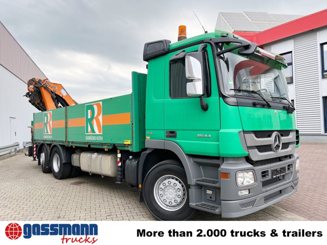 Camión caja abierta, Camión grúa Mercedes-Benz Actros 2544 L 6x2, Retarder, Lenkachse, Heckkran: foto 9