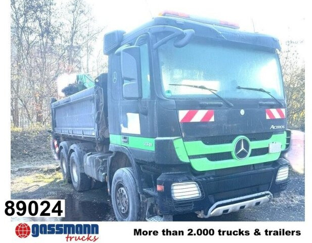 Mercedes-Benz Actros 3341 K 6x4, Bormatik links, Heckkran Penz - Camión volquete, Camión grúa: foto 1 Mercedes-Benz Actros 3341 K 6x4, Bormatik links, Heckkran Penz - Camión volquete, Camión grúa: foto 1