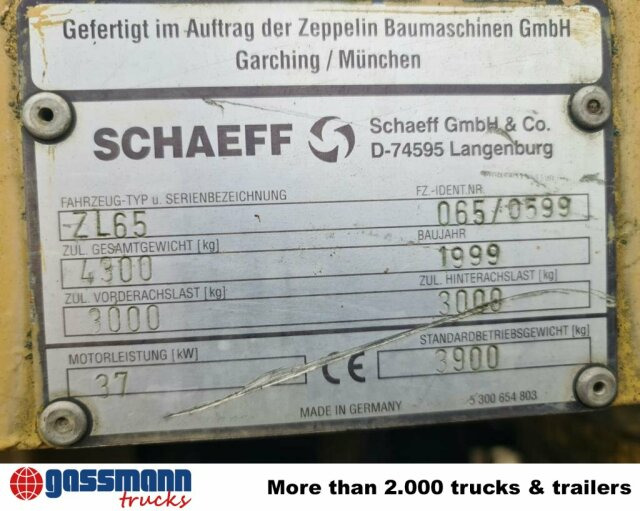 Cargadora de ruedas Schaeff ZL65 Radlader: foto 7