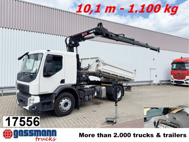 Volvo FE 320 4x2 mit Kran Hiab X-Hiduo 138 ES-3, Funk - Camión volquete, Camión grúa: foto 1 Volvo FE 320 4x2 mit Kran Hiab X-Hiduo 138 ES-3, Funk - Camión volquete, Camión grúa: foto 1