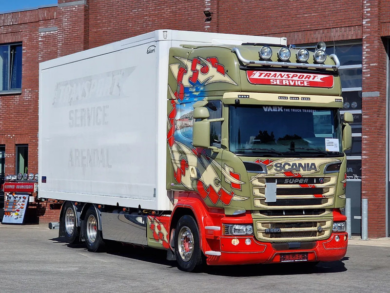 Scania R580 V8 Topline 6x2 - Box with sidedoors - Retarder - Full air - 4.55WB - Camión caja cerrada: foto 1 Scania R580 V8 Topline 6x2 - Box with sidedoors - Retarder - Full air - 4.55WB - Camión caja cerrada: foto 1